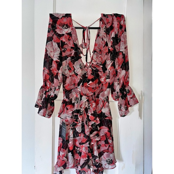 Misa Los Angeles Dresses & Skirts - MISA Los Angeles Floral Ruffle Mini Dress – NWT – Size S